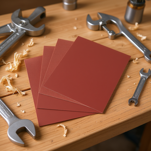 Feuille de papier abrasif en corindon Ttake Ab1044, 230x280 mm, grain 150, pour le ponçage du bois et du métal - Product Image 3