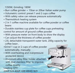 Macchina Automatica per Caffè Espresso e Cappuccino ad Alta Pressione 20 Bar con Macinacaffè Integrato - Product Image 6