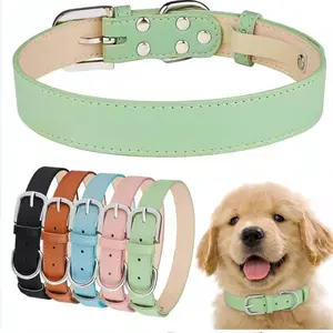 Benutzer definiertes Logo Airtag Hunde halsband New Style Halsband Hund und Leine Set Luxus-Halsband aus weichem Leder
