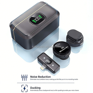 Microphone Lavalier sans Fil Q8 2-en-1 à Réduction de Bruit avec Étui de Charge pour Diffusion en Direct/<span class=keywords><strong>Studio</strong></span>/Vlog en Extérieur - Product Image 6