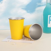 Logo personnalisé 350ml en acier inoxydable tasses à boire en métal bière vin tasse en acier