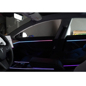 Kit de Luces Ambientales Interiores Personalizadas para Tesla Model 3 2019-2020, Lámpara LED Symphony para el Tablero y las Puertas, Luz Ambiental de Fábrica - Product Image 4