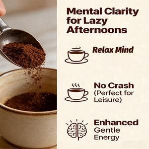 Poudre de café aux champignons biologiques, superaliment pour adultes |   Mélange instantané avec Ganoderma Lucidum Énergie naturelle et soutien anti-fatigue - Product Image 5