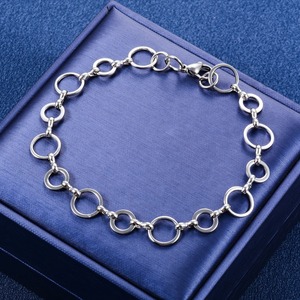 Pulsera Redonda de Acero Inoxidable de 10 mm, Cadena de Mano con Eslabones Circulares para Mujeres y Hombres, Brazalete Hecho a Mano, Tobillera, Joyería de Metal, Regalo - Product Image 2
