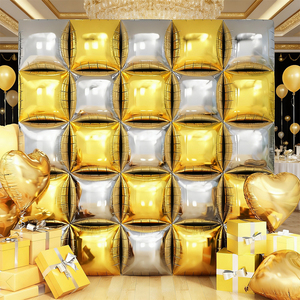 Nouveaux blocs de ballons en aluminium carrés assemblés pour mur de fond, ballons en feuille pour <span class=keywords><strong>d</strong></span>écoration de fête <span class=keywords><strong>d</strong></span>'anniversaire - Product Image 3