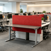 Écran Acoustique en Feutre à Fixation sur Bureau, 100% Fibre de Polyester, Cloison de Bureau à Clipser, Fabrication OEM