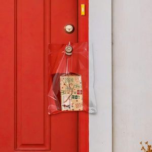 Clear Plastic Door Hanger <b>Bags</b> 9x12 Inch Waterproof Rectangular For Flyers Newspapers <b>Packing</b> Storage - Product Image 5