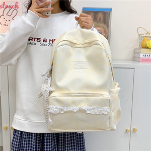 2026 new Korean style ins lace trim large capacity backpack - Product Image 4