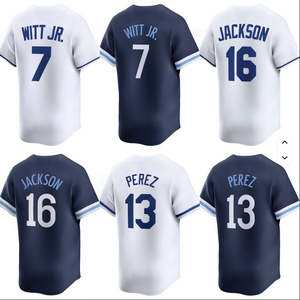 Jersey de Béisbol Personalizado de la Mejor Calidad, Cosido, con los Números 7 de Bobby Witt Jr., 16 de Bo Jackson, 14 de Jac Caglianone y 13 de Salvador <span class=keywords><strong>Perez</strong></span> - Product Image 1