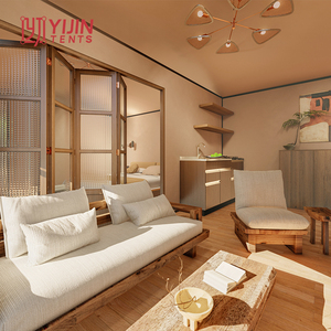 Tente de glamping de luxe légère, imperméable, en PVC, quatre saisons, avec structure hexagonale pour le désert sec - Product Image 6