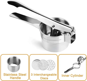 Prensa y Triturador de Patatas de Acero Inoxidable para Cocina 01BB025 - Product Image 5