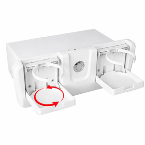 <span class=keywords><strong>Porte</strong></span>-gobelets double externe ABS avec boîte de rangement verrouillable, accessoire de rétrofit intégré pour bateaux et <span class=keywords><strong>camping</strong></span>-cars - Product Image 2