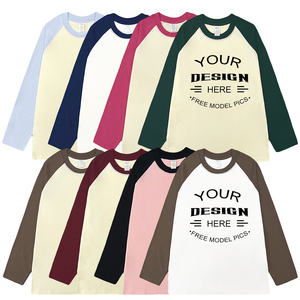 Camiseta de Punto Informal Extra Grande para Hombre, Logotipo Personalizado, Estilo Béisbol, 100% Algodón, Unisex - Product Image 2