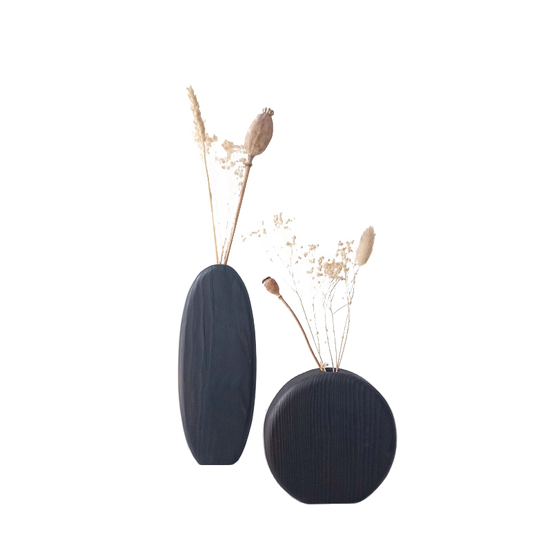 Оптовая продажа, скандинавский маленький уникальный свадебный домашний декор, деревянная ваза для цветов для украшения