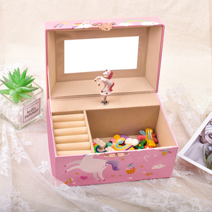 Unicorn <strong>Jewellery</strong> <strong>Box</strong> Recyclable Paper <strong>Musical</strong> Princess Toy Gift <strong>Box</strong> for Girls for Kids' Storage and Display - Product Image 2