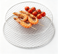 Grille de cuisson ronde jetable de 29 cm pour barbecue, en maille de qualité alimentaire, pour le camping et les services de restauration en plein air