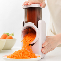 Elektrische groentesnijder Voedselsnijder Roterende snijmachine met 4 roestvrijstalen messen voor aardappelen, wortelen, komkommers, fruitsalade