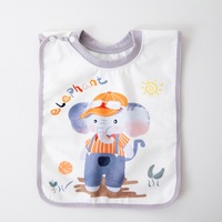 Bavoir de lavage pour bébé en polaire corail, motif dessin animé, réutilisable, doux, imperméable, imprimé, réversible, serviette à salive pour enfants, vente en gros