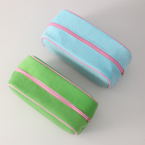 Elegante sacchetto cosmetico per le donne all'ingrosso tessuto di spugna <span class=keywords><strong>Make</strong></span> <span class=keywords><strong>up</strong></span> borsa personalizzata da viaggio borsa da toilette - Product Image 4