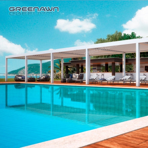 Pérgola de Madera <span class=keywords><strong>para</strong></span> Jardín, Personalizada, <span class=keywords><strong>para</strong></span> Exteriores, 3x3m, Tipo Veranda, Greenawn, con <span class=keywords><strong>Lona</strong></span> - Product Image 3