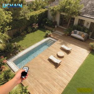 Couverture <span class=keywords><strong>de</strong></span> <span class=keywords><strong>piscine</strong></span> rétractable électrique silencieuse en acier inoxydable 304 PC antidérapante pour villa <span class=keywords><strong>de</strong></span> luxe, hôtel, usage extérieur - Product Image 1