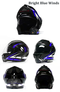 大人気 ドイツDOT規格 モジュラーヘルメット フリップアップ ヘルメット Bluetoothインカム付 モトクロス カーボンファイバーヘルメット - Product Image 6