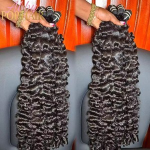 Envío de la gota Cabello indio crudo Extensiones de cabello humano sin procesar Paquetes de cabello <span class=keywords><strong>rizado</strong></span> birmano crudo Peluca Salón - Product Image 5