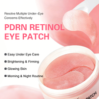 Patchs en gel rose coréens anti-âge au PDRN de saumon et au rétinol pour les yeux gonflés et les cernes
