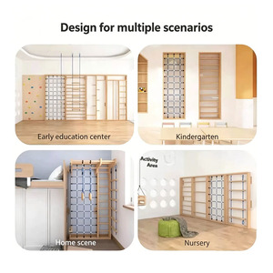 Équipement d'escalade multifonctionnel en bois massif pour enfants, idéal pour l'entraînement physique à domicile – Vente directe usine - Product Image 6