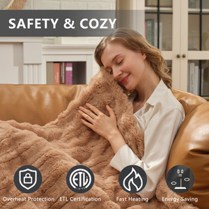 Nhanh chóng sưởi ấm chất lượng cao CE mềm thỏ Lông Điện nước nóng chăn nhiệt cho giường ấm hơn - Product Image 2