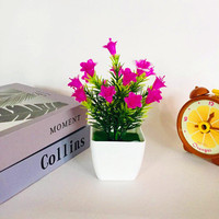 Mini fleurs artificielles en pot fausse fleur de lys en pot jardin extérieur décor à la maison