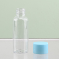 50mlClear emulsi kosmetik sampel kecil plastik pet dispenser botol kosong portabel mini
