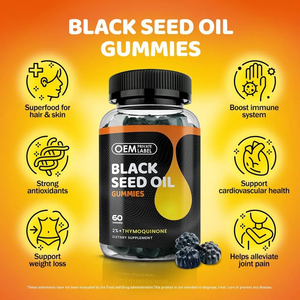 Private Label Schwarzkümmelöl-Honig-Gummibärchen, Halal-zertifizierte Schwarzkümmelöl-Gummibärchen mit Honig, Natürliches Immunsystem-Unterstützungsmittel - Product Image 4
