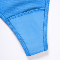 PS455 Culotte string sexy en coton pur à taille basse avec filetage, confortable et respirante pour filles