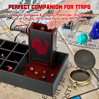 Boîte de rangement en cuir PU MIO DND pour dés, tour à dés, étui pour dés D&D, accessoires de jeu de rôle, cadeaux pour DM, personnalisable