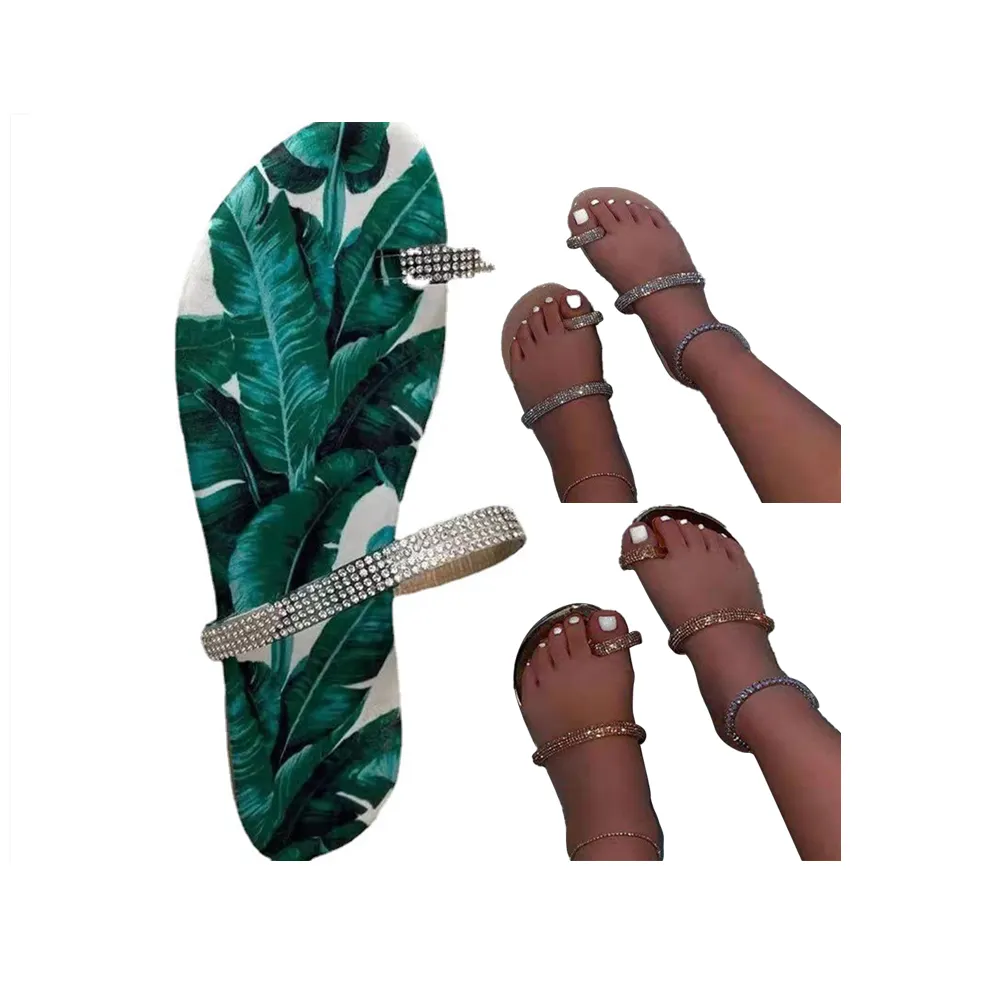 Superstarer moda ışıltılı flip flop sandalet kadınlar için bayanlar taklidi elmas düz bayan terlik