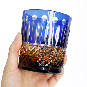 240ml hand geschnittener mehrfarbiger Whisky glas becher Edo Kirikos zeitloses Design Mittelzylinder-Cocktail-Trinkgläser - Product Image 3