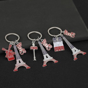 Llavero de <span class=keywords><strong>la</strong></span> Torre Eiffel de París, Romántico, con Múltiples Dijes, Cadena para Bolso, Anillo Resistente, Colgante de Aleación Esmaltada, Recuerdo de Viaje, Regalo - Product Image 6