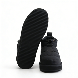 도매 OEM/ODM 블랙 퀼트 겨울 스노우 부츠 따뜻한 아웃도어 신발 맞춤 로고 및 스타일 미끄럼 방지 밑창 최소 주문 수량 100켤레 - Product Image 3