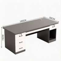 Ensemble bureau et chaise de bureau au design rectangulaire moderne et minimaliste, idéal pour usage commercial, bureau informatique