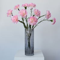 Vente en gros de tiges de fleurs de carnations artificielles pour la décoration