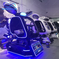 Máquina de Juegos de Realidad Virtual 9D para Negocios de Parques de Atracciones, Simulador de Vuelo VR para 2 Jugadores, Cabina de Avión Eléctrica 3D