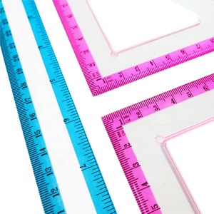 Ensemble de règle en plastique, <span class=keywords><strong>4</strong></span> pièces de 12 pouces, <span class=keywords><strong>pour</strong></span> les mathématiques, le prix d'usine, personnalisées - Product Image 5