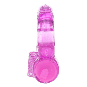 Anillo Vibrador Transparente Rosa, Masajeador Reutilizable de Tacto Suave para el Bienestar Íntimo de Adultos - Product Image 4
