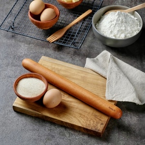 OEM Natural Eco Friendly Hikaru Teak Wood Rolling Pin Sustainable Food <b>Safe</b> No Paint and Varnish Halal Customized Baking <b>Tool</b> - Product Image 3