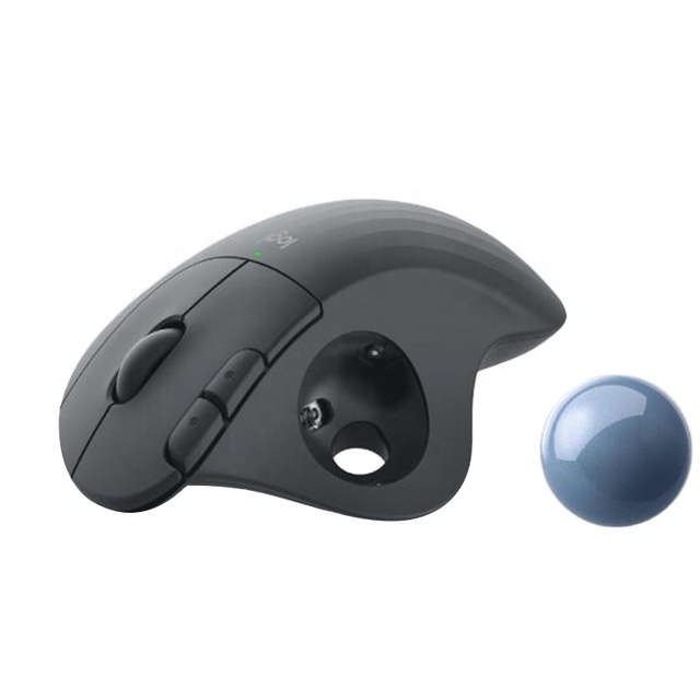 Logitech ERGO M575s 3D Mini Wireless Trackball Mouse with LED Backlit Black/White