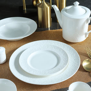 ชุดจานสเต็กเซรามิกพอร์ซเลนดีไซน์ใหม่สไตล์ยุโรป สีขาว ผลิตตามสั่ง ทนความร้อน ใช้กับเตาอบได้ - Product Image 3