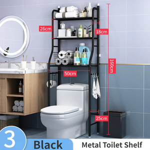 Étagères de toilette de salle de bains Étagère de rangement au sol Étagère de toilette Salle de bain Poinçonnage gratuit Machine à laver Bassin Étagère murale de rangement - Product Image 3