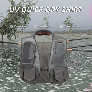 Camisa de Pesca de Manga Larga para Hombre, Personalizada, de Alta Calidad, con Protección UV, Secado Rápido, Spandex/Poliéster, Camuflaje con Transferencia Térmica - Product Image 2