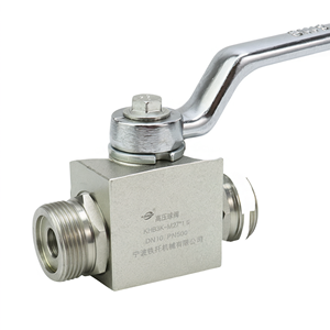 Vanne à bille haute pression en acier au carbone KHB3K-M27x1.5, filetage externe, vanne hydraulique à trois voies PN315 - Product Image 1